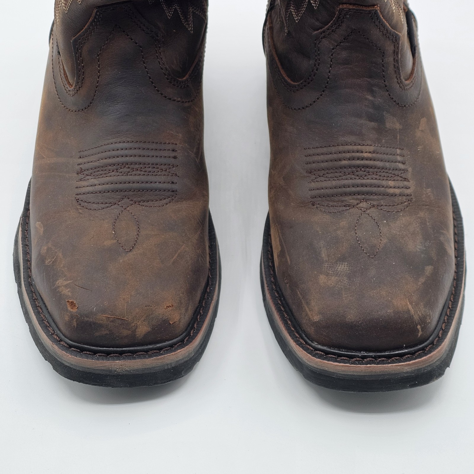 Wolverine Western Work Boots Men’s 8.5EW Brown Leather Safety Toe Cowboy