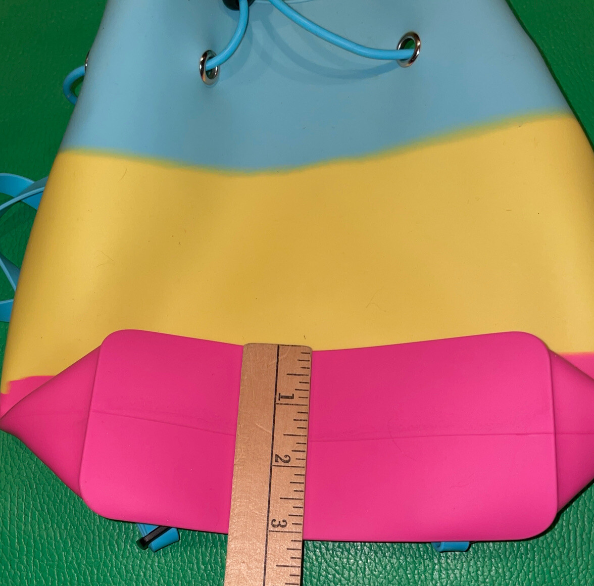 Silicone Rubber Jelly Gummy Backpack purse Rainbow