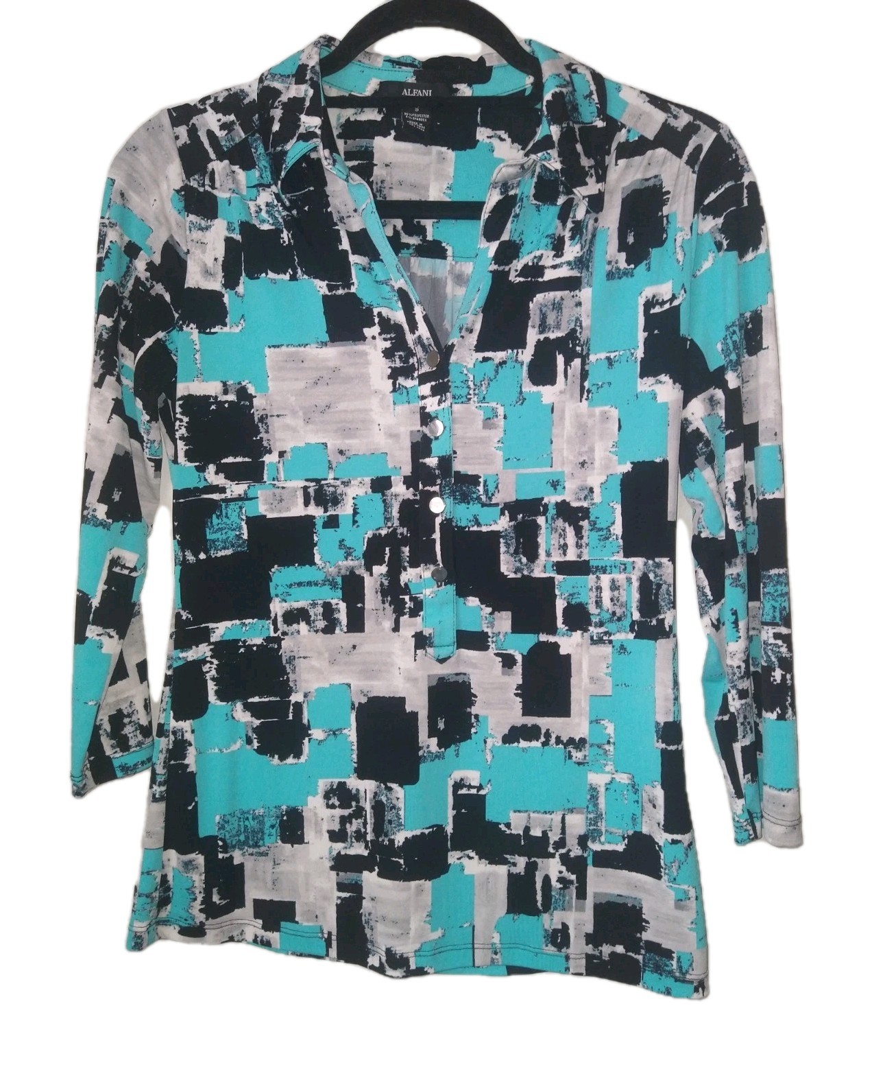 Bundle(3)Alfani Floral & Geometric Blouses & INC 2 Piece Turquoise Print Blouses