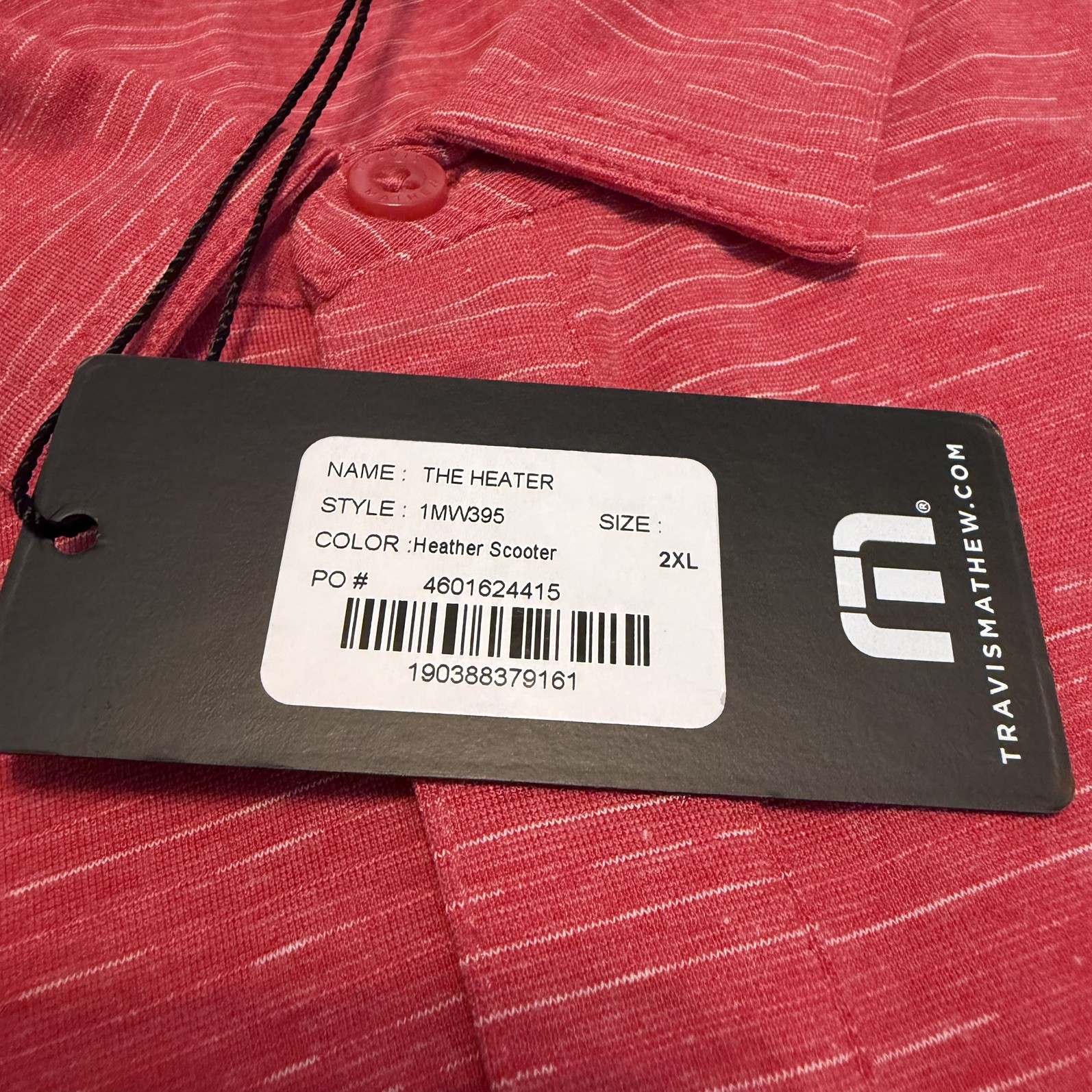 Travis Mathew The Heater Series Polo Scooter Red Mens Size 2XL XXL NWT Golf