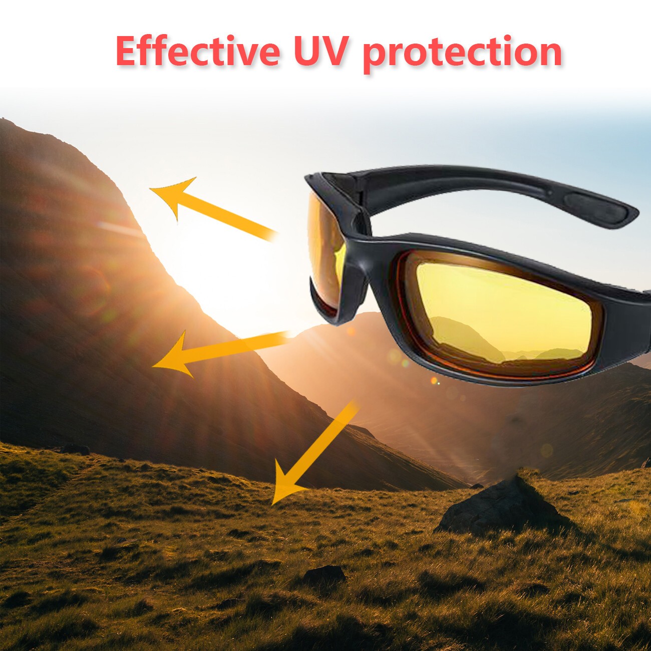 3Pcs multicolor Motorcycle Riding Glasses, for Cycling, Fishing & Outdoor Sports