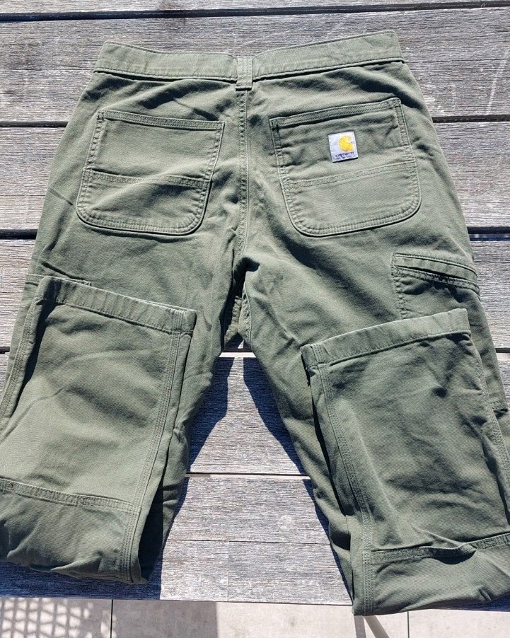 Carhartt Men’s Double Knee Pants Green, Relaxed Fit 30×32 (Barely Used)
