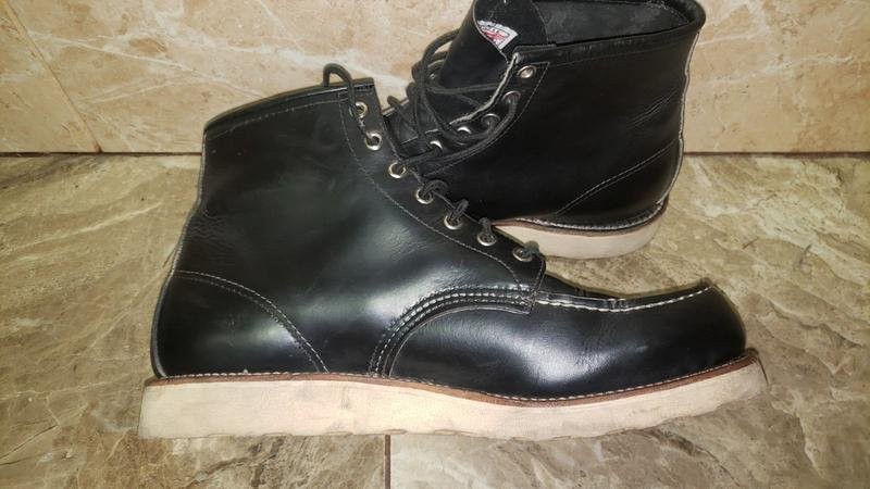 Men Red Wing Boots Black Leather 45