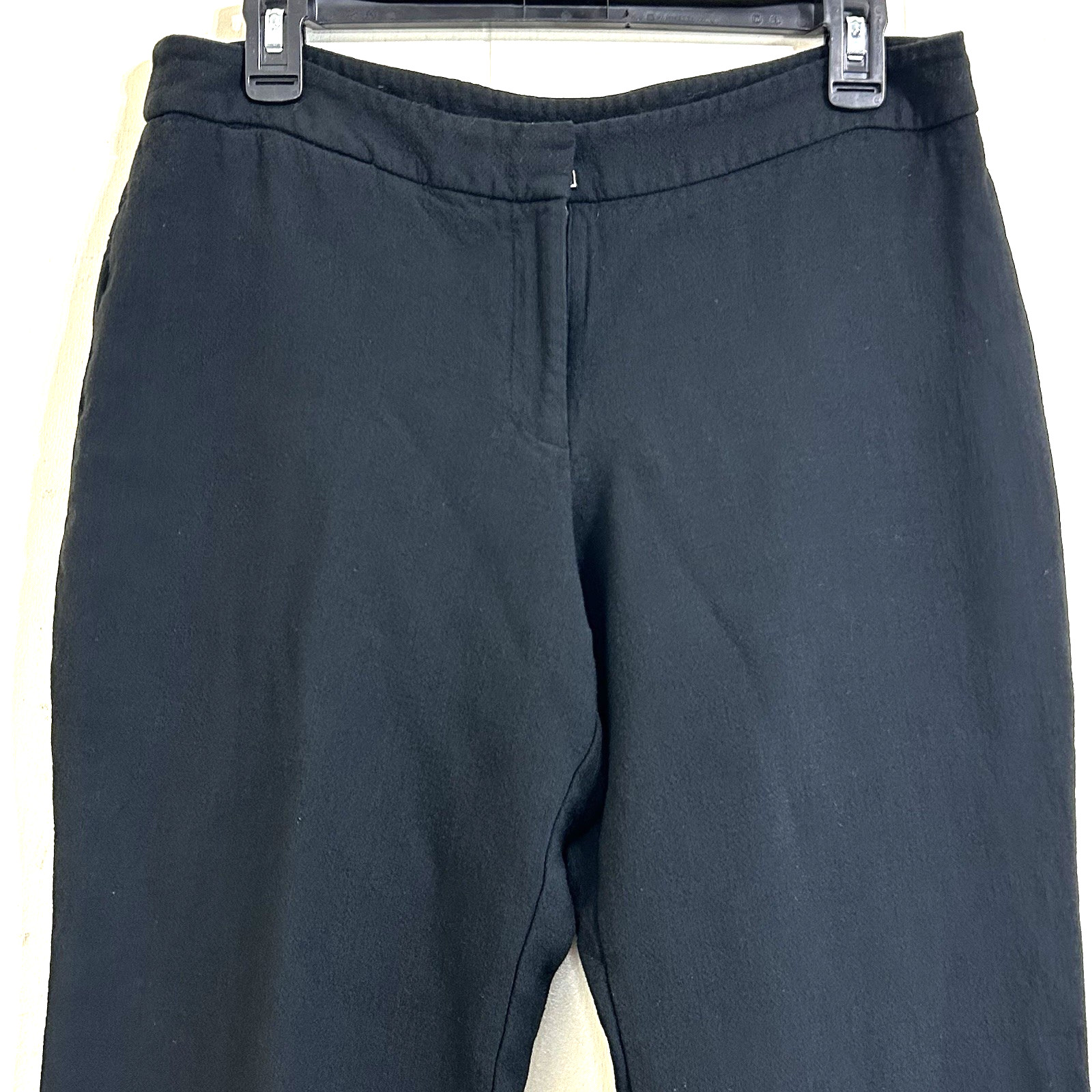 Eileen Fisher Stretch Wool Ankle Pants Size Medium Formal Straight Leg Pants