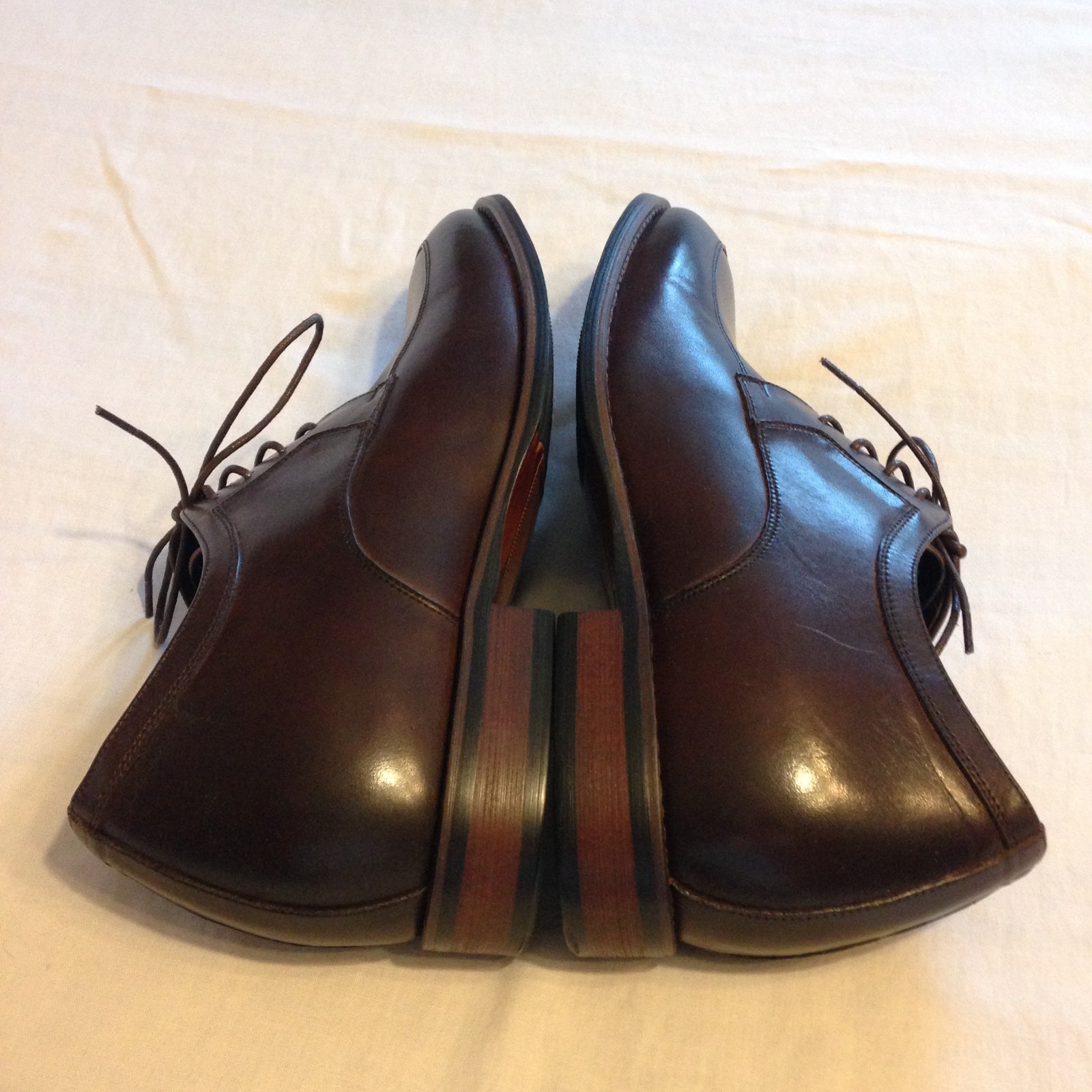 CALTO Y7426 2.8 INCHES TALLER OXFORD DRESS SHOES IN BROWN – SIZE 11.5