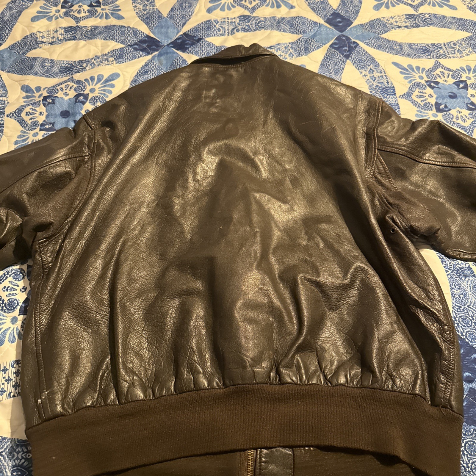 Vtg Avirex Limited Leather Bomber Military Jacket (Read Below) Lg-XL