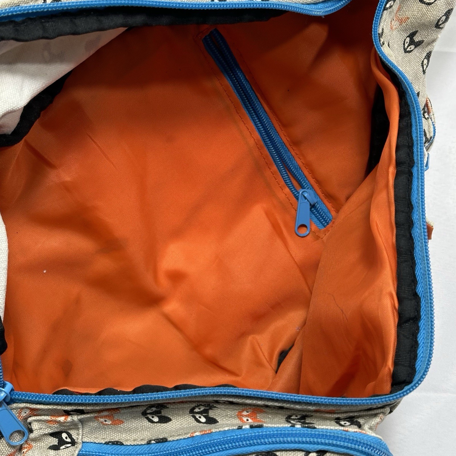 KAVU Rope Sling Bag Fox Trot Pattern Tan Black Orange Teal Shoulder Bag