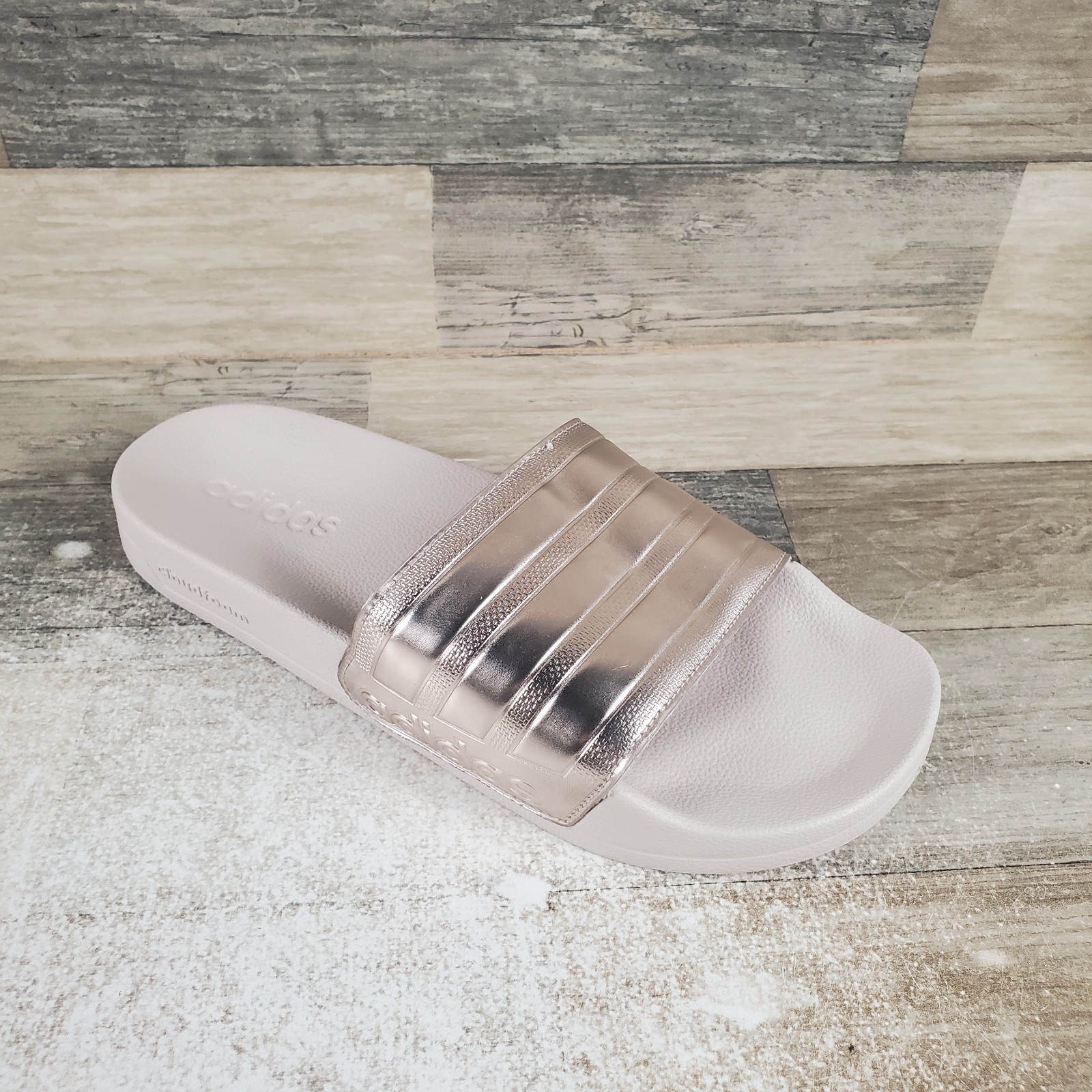 Adidas Adilette Shower Mens Slide Sandal Size 8 Putty Mauve Slip On Open Toe
