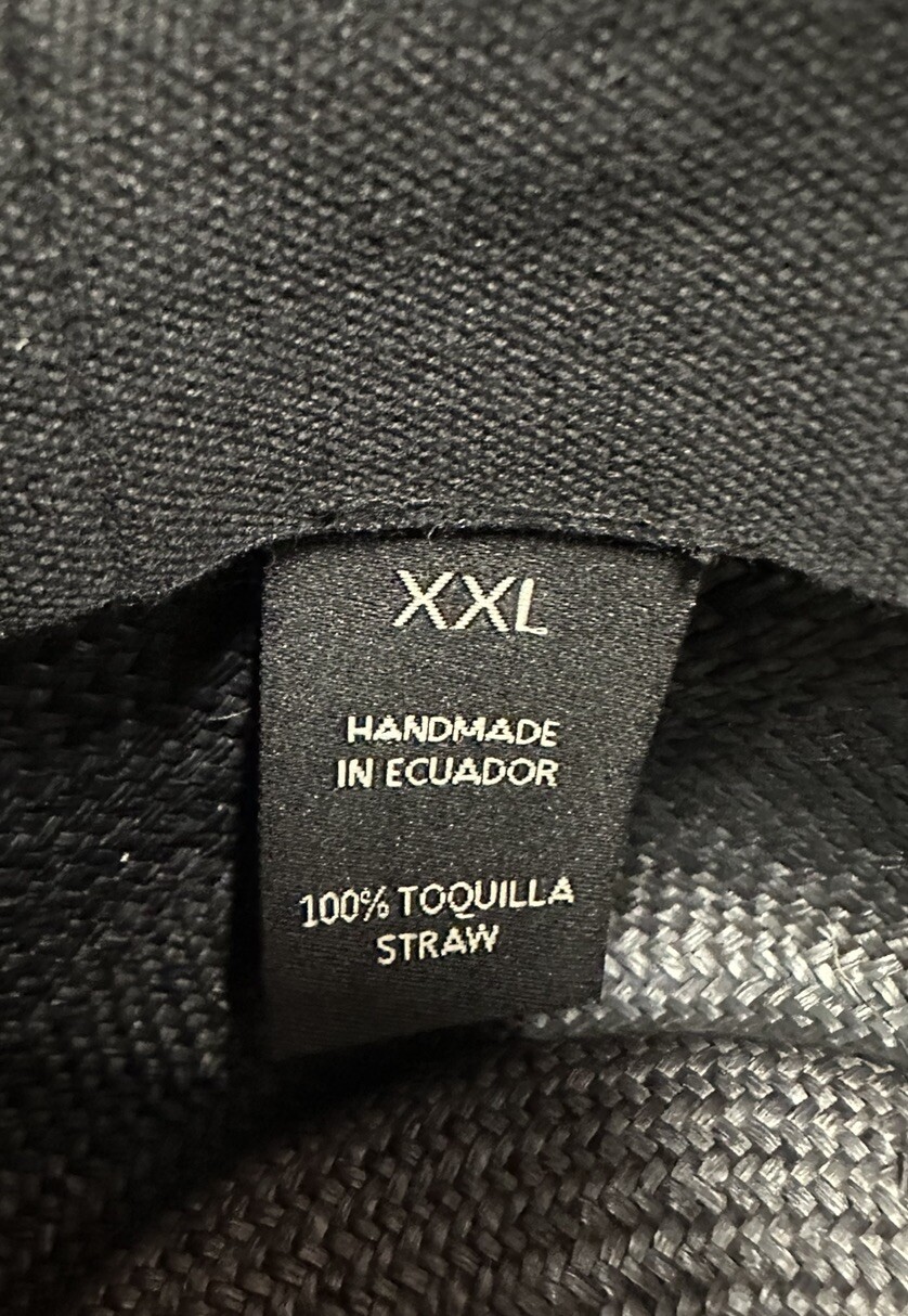 Artesano X Cubavera Toquilla Straw Hat Made in Equador Black Band Size XXL