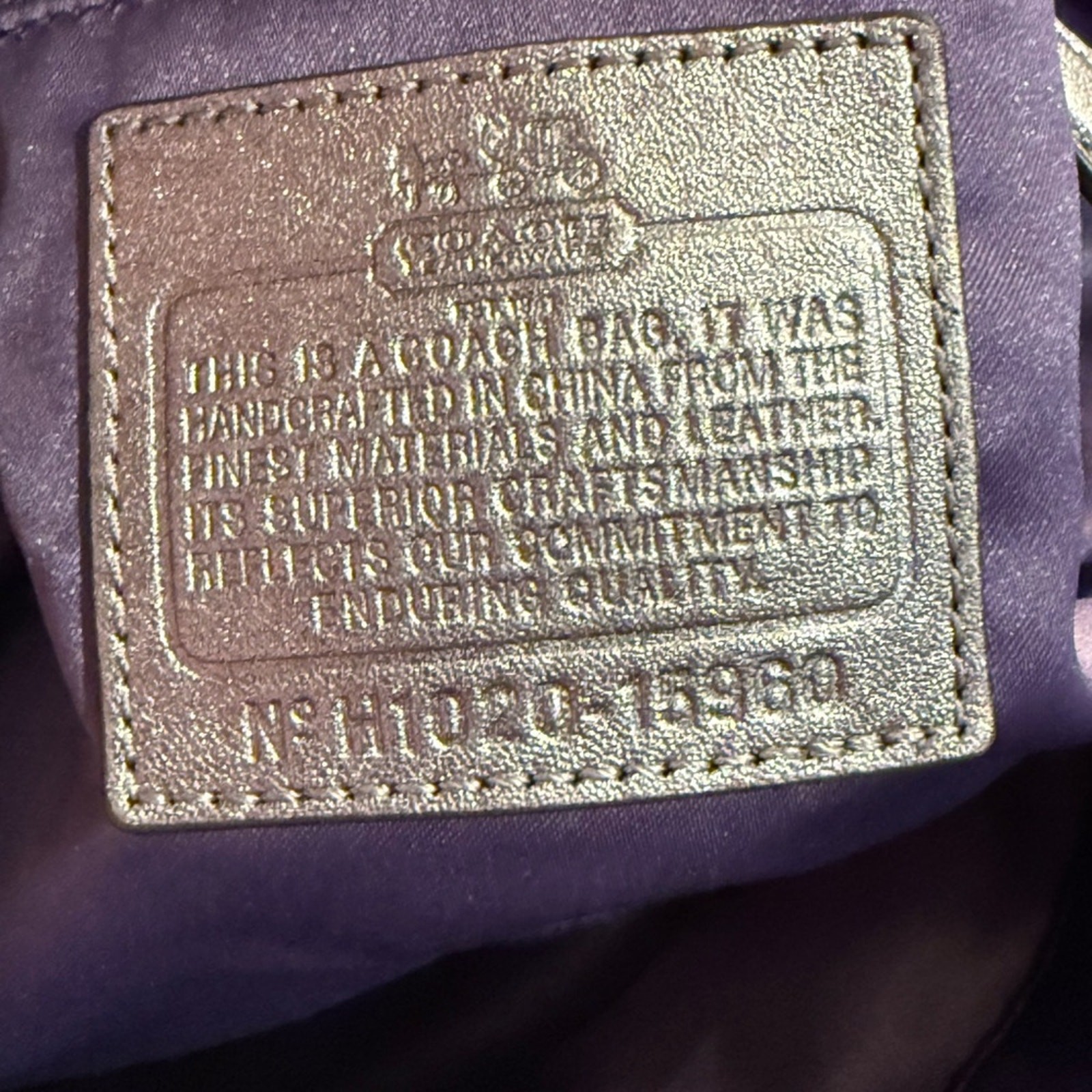 Coach Madison Sophia Satchel Shimmering Metallic Bag