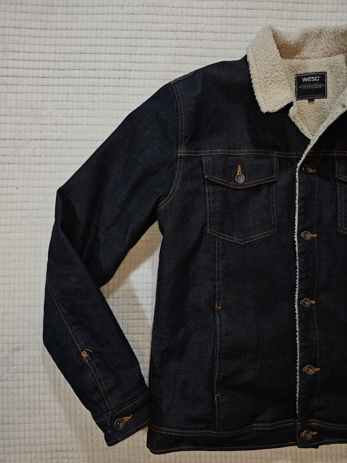 WESC Denim Men’s Jacket With Herpa Lining Size XL