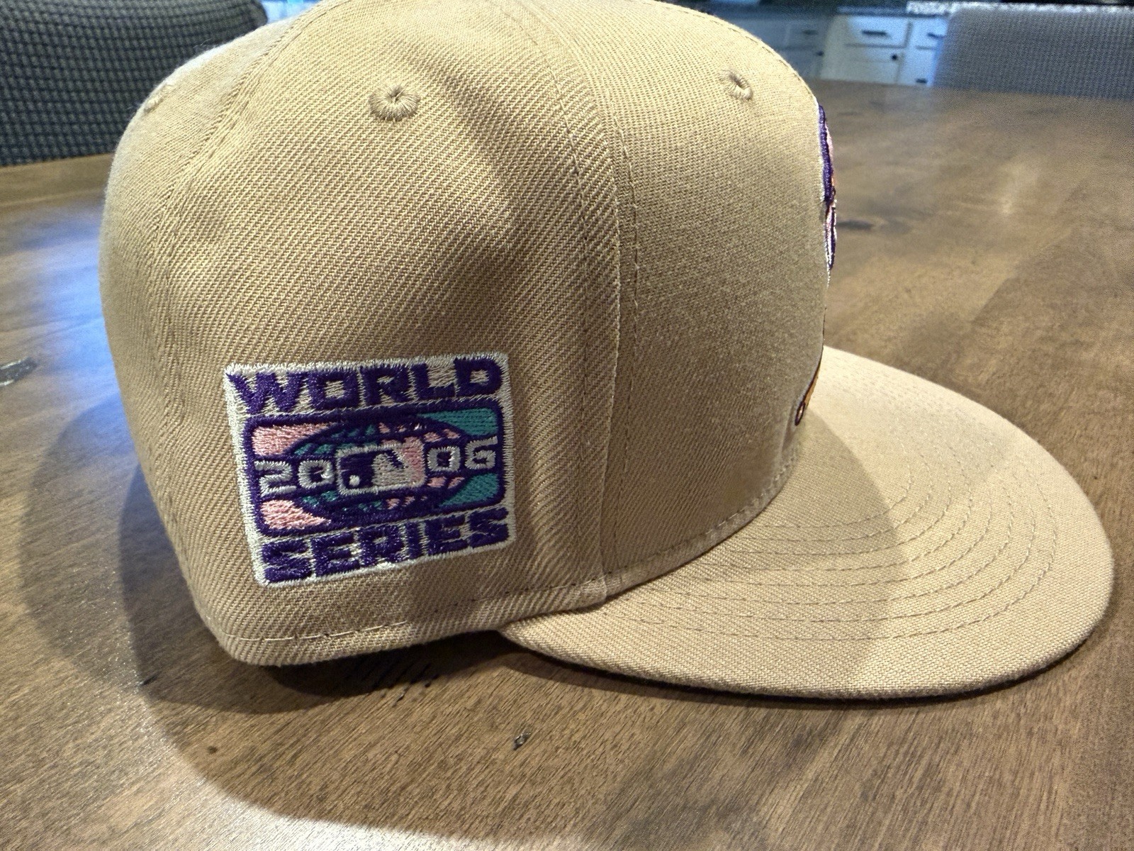 New Era 59FIFTY St. Louis Cardinals Beige Pink Brim Fitted Cap Men’s 7 3/8