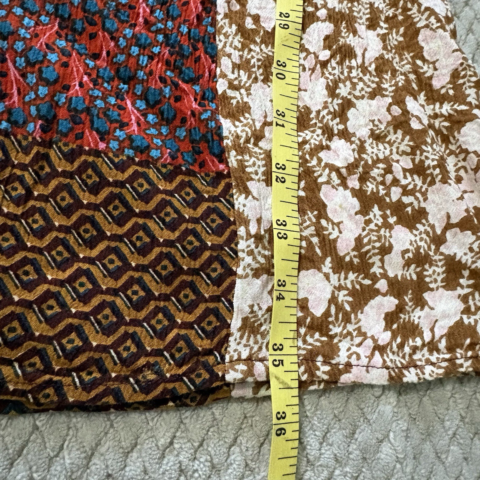 Natural Life Boho Patchwork Maxi Skirt Sz L Boho Festival Peasant Cottagecore