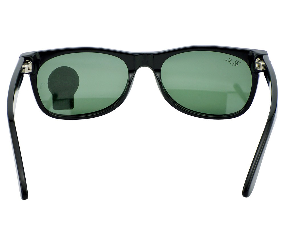 Ray-Ban Sunglasses RB2132 New Wayfarer Classic Black Frame Green Lens 55mm