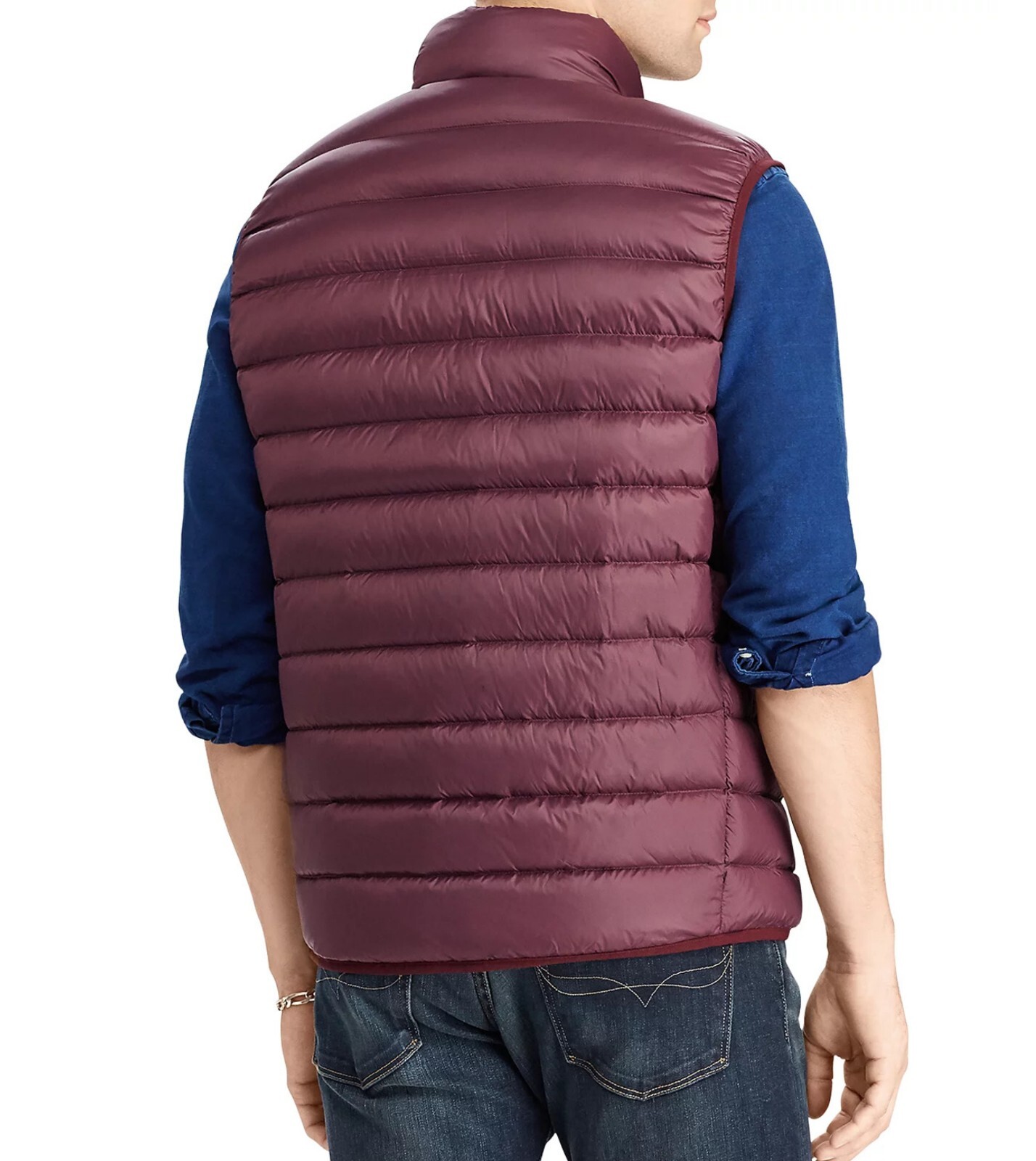 *NWT – POLO RALPH LAUREN Mens Down Full Zip Packable Puffer Vest – WINE RED