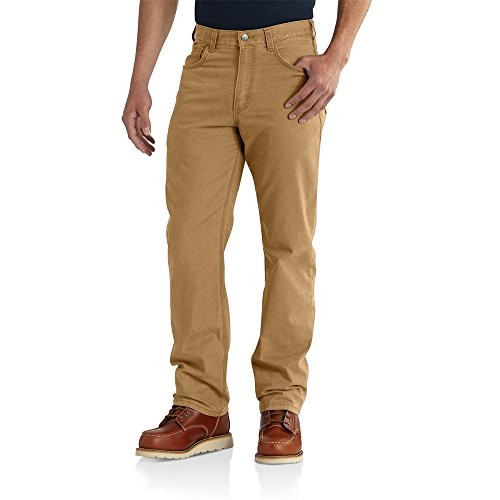Carhartt Men’s Rugged Flex Rigby Five Pocket Pant, Hickory, 30W X 34L