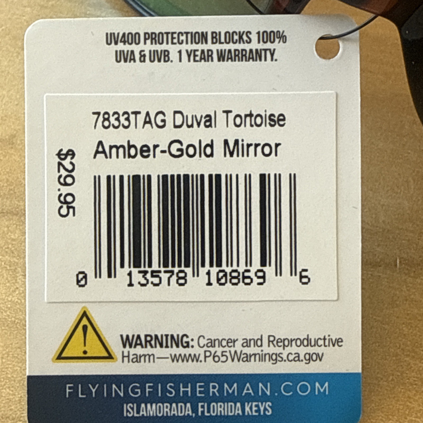 Flying Fisherman Square Duval Polarized Sunglasses Tortoise / Amber Gold mirror