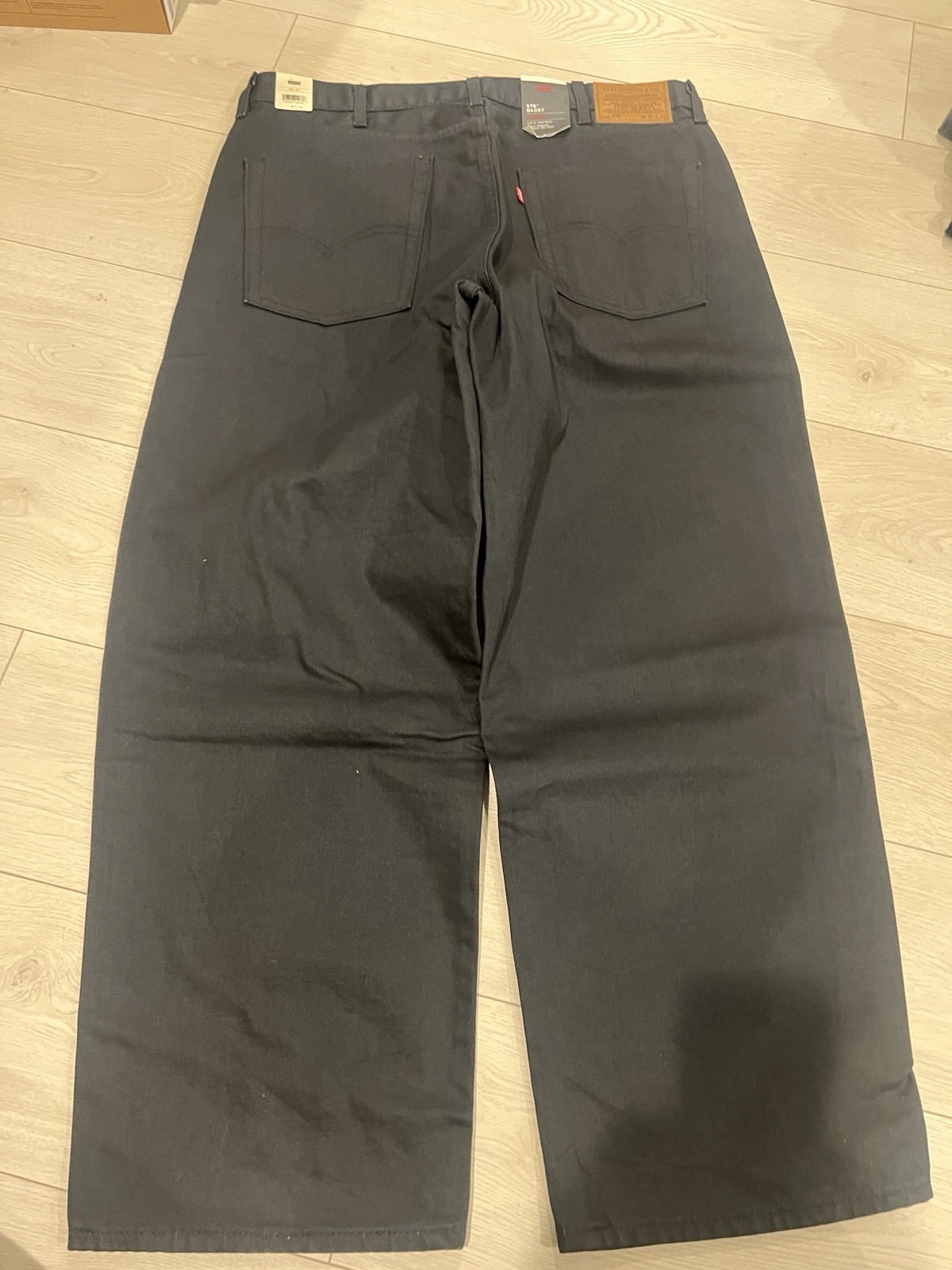 Levi’s 578 Baggy Denim Big E Red Tab Jeans Men’s Size 38 X 32 Black