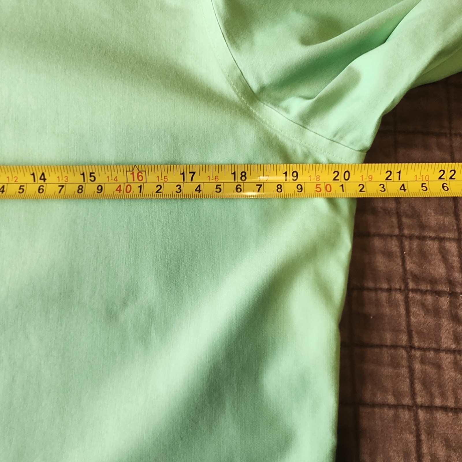 Eddie Bauer Apple Green Wrinkle Resistant Shirt Womens Sz M Cotton Long Sleeve