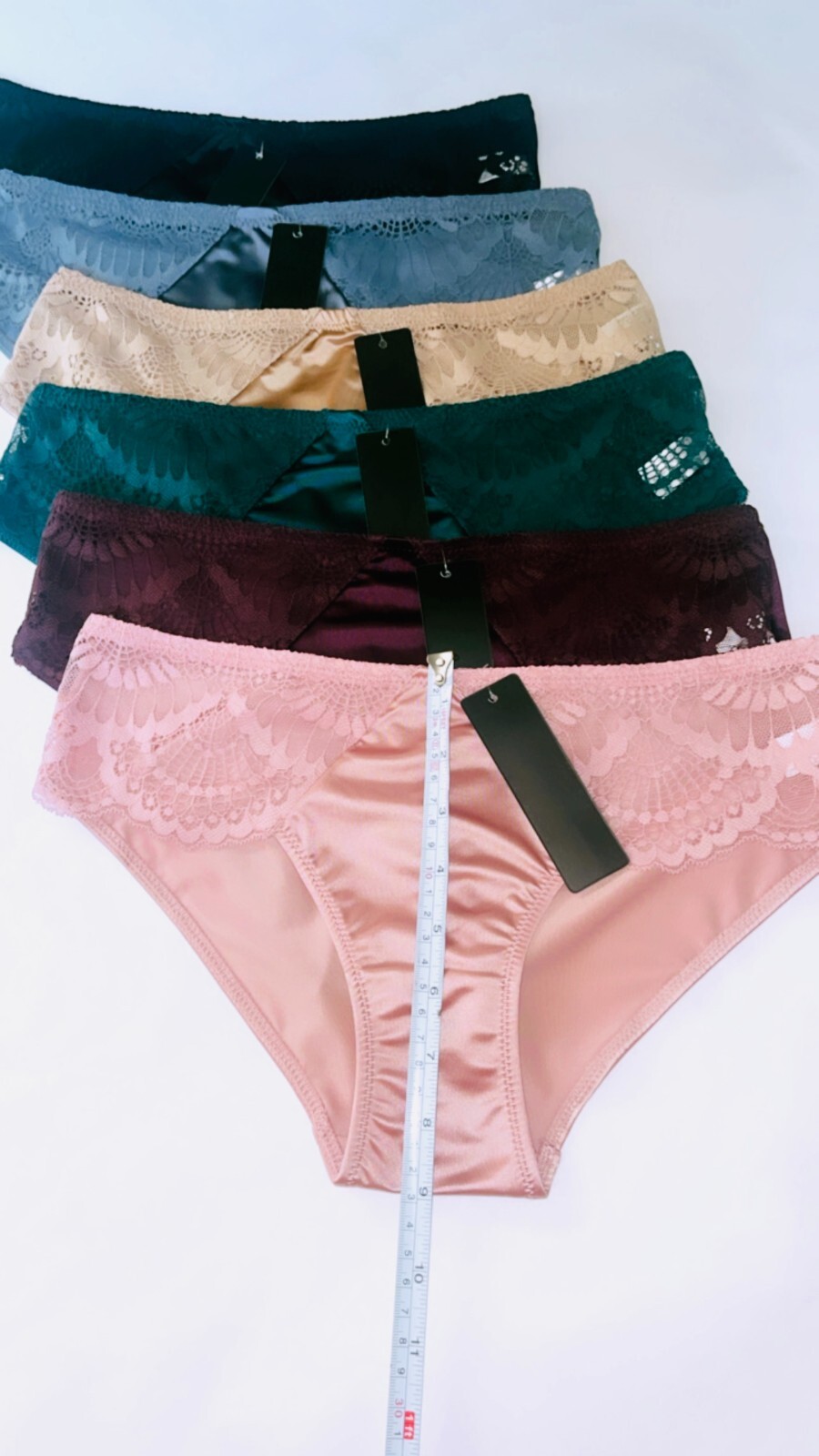 Women’s Briefs Lot 3,6 or 12 Bikini Side Lace Panties Undies Satin Silky Cool 36