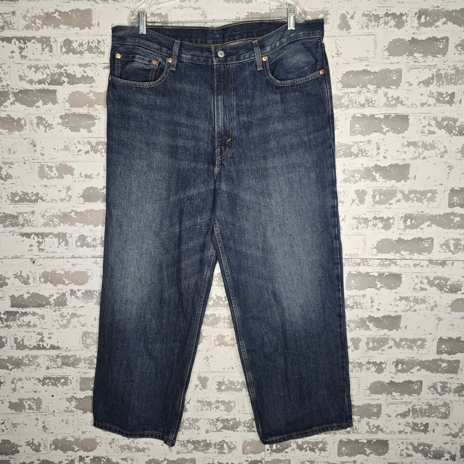 Levis 578 Baggy Jeans Mens 38×30 Dark Wash Blue Denim Loose Wide Leg A4750-0044