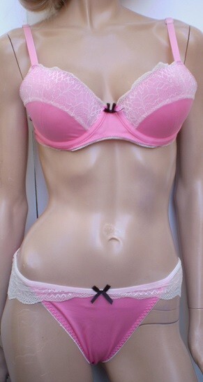 Series End Offer Bra sets 34/36/38 Colours See Drop Down menu Thongs/Brief Pink