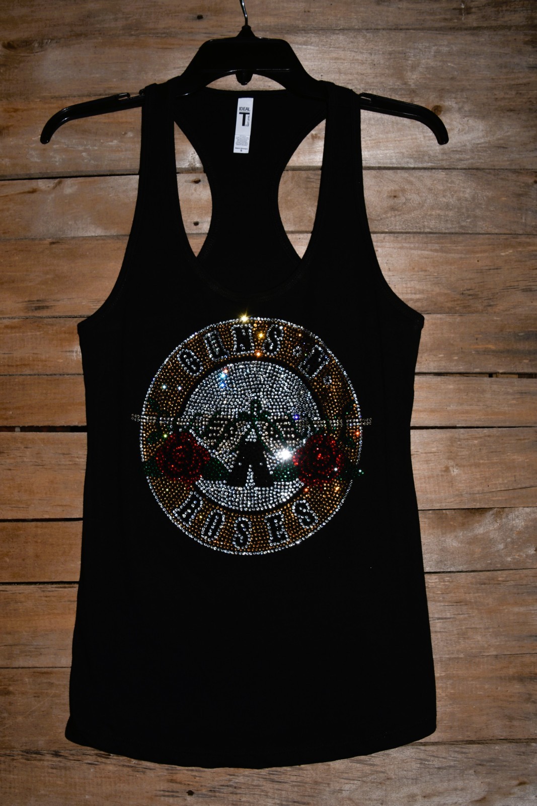 Guns N Roses rhinestone bling racer back tank top XS, S, M, L, XL,XXL
