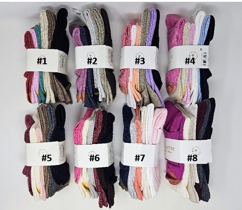 GOLD TOE Women 6 pack Turn Cuff Multi Color Socks, Sz 9-11 fits shoe 6-9