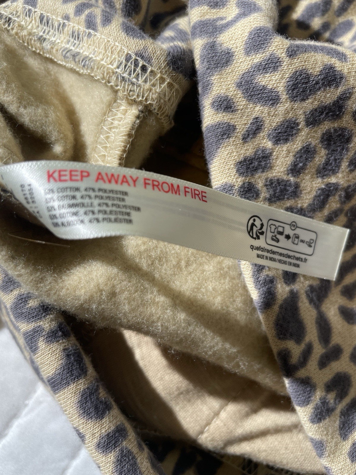 Anthropologie Daily Practice Hoodie Hooded Sweatshirt Leopard Print Brown XS NWT