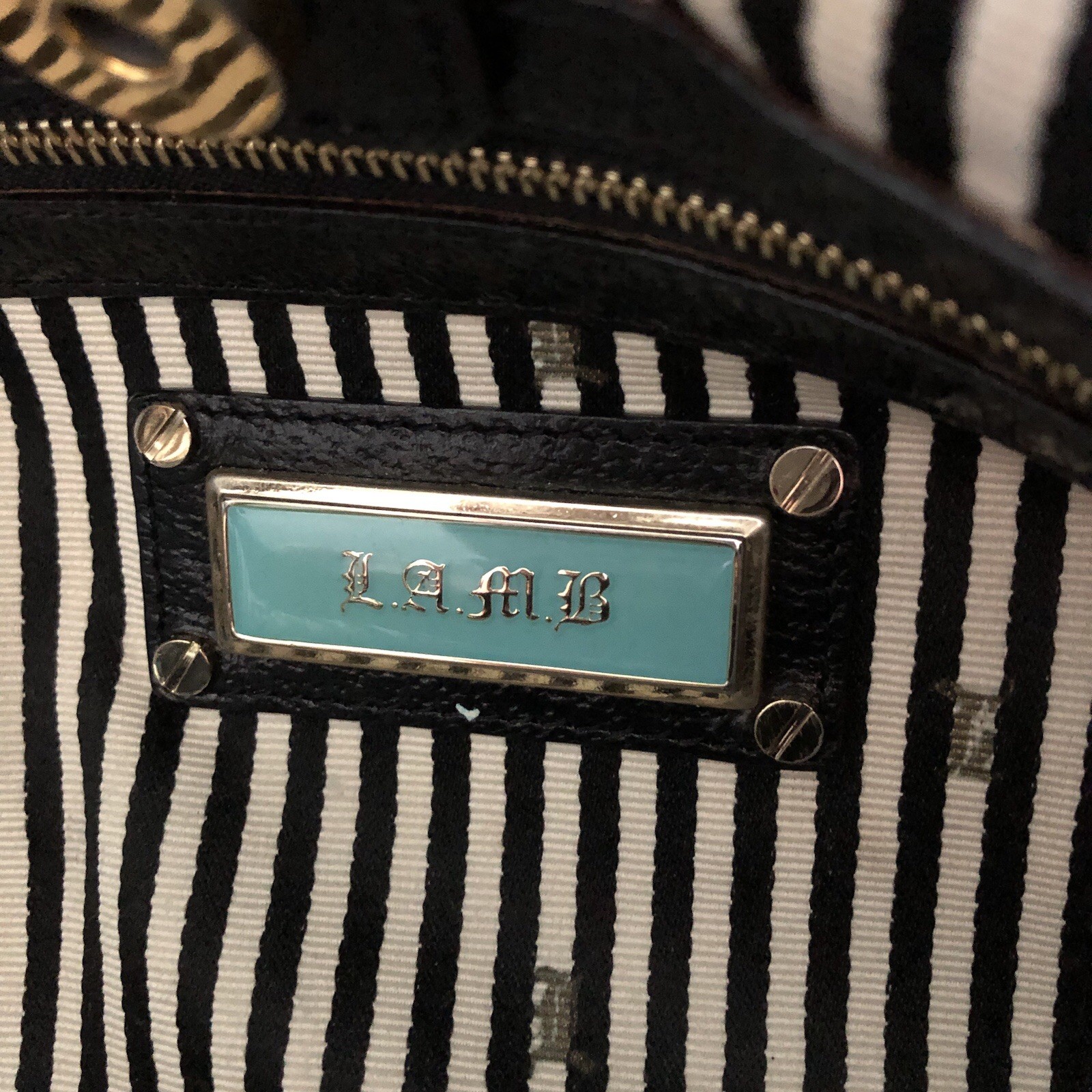 l.a.m.b. Handbag Brown And Black Pattern
