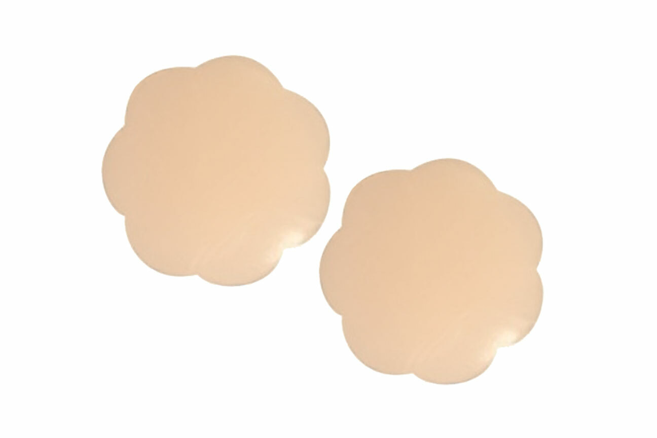 2 Pairs Fullness Soft Silicone Reusable Self Adhesive Breast Petal Nipple Covers