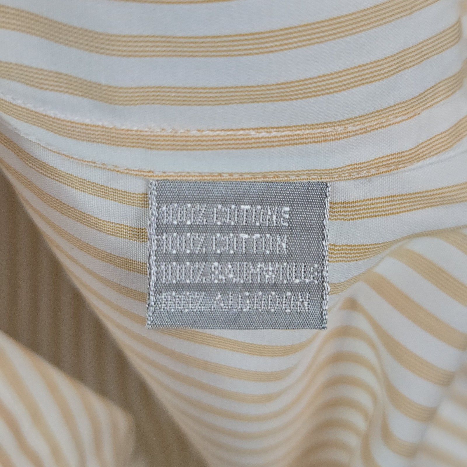STEFANO RICCI Mens Size Large Made in Italy Shirt Orange Vertical Stripe Cotton