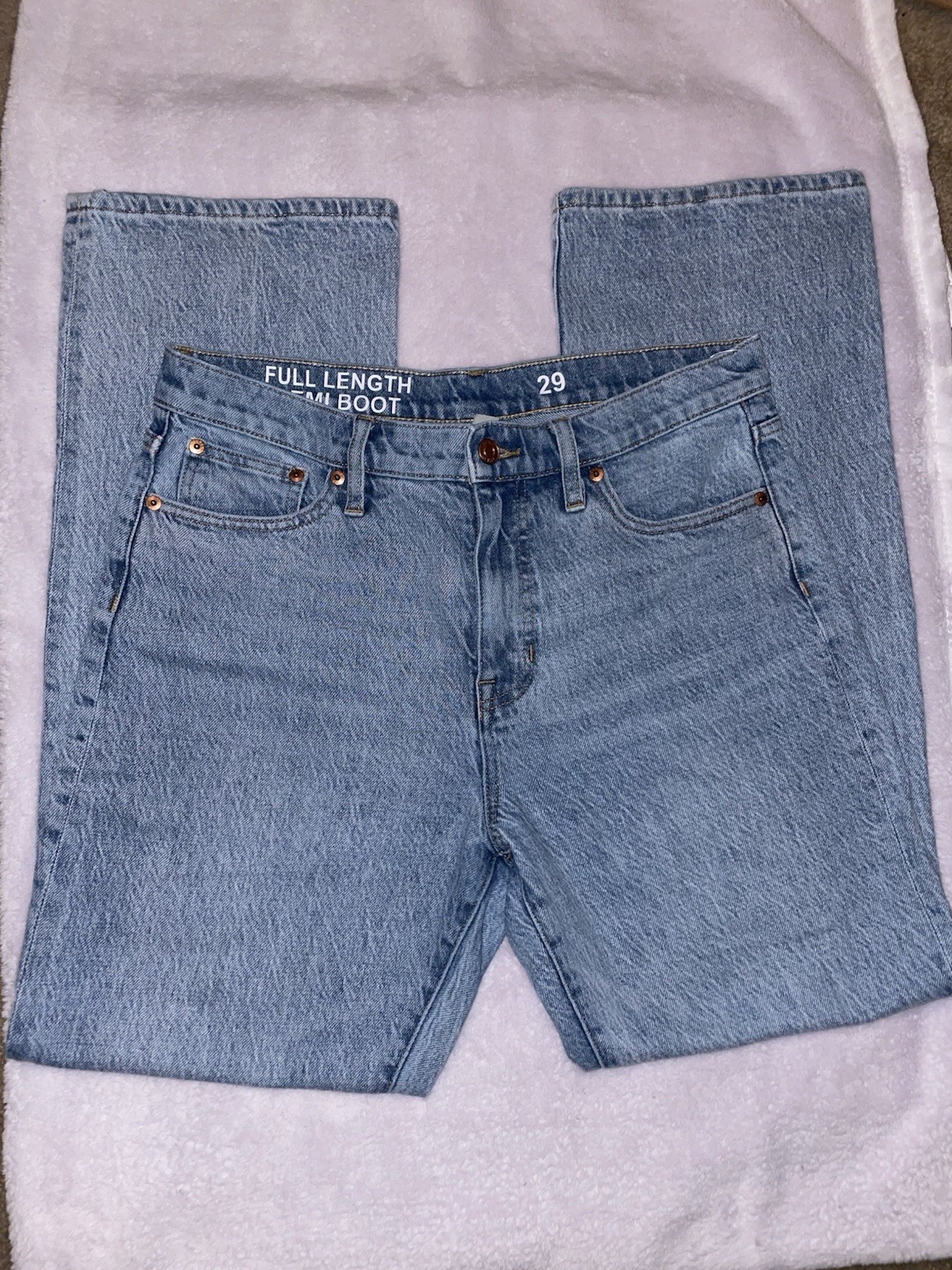 J.Crew Women’s Bootcut Light Wash Blue Denim Cotton Jeans Size 29