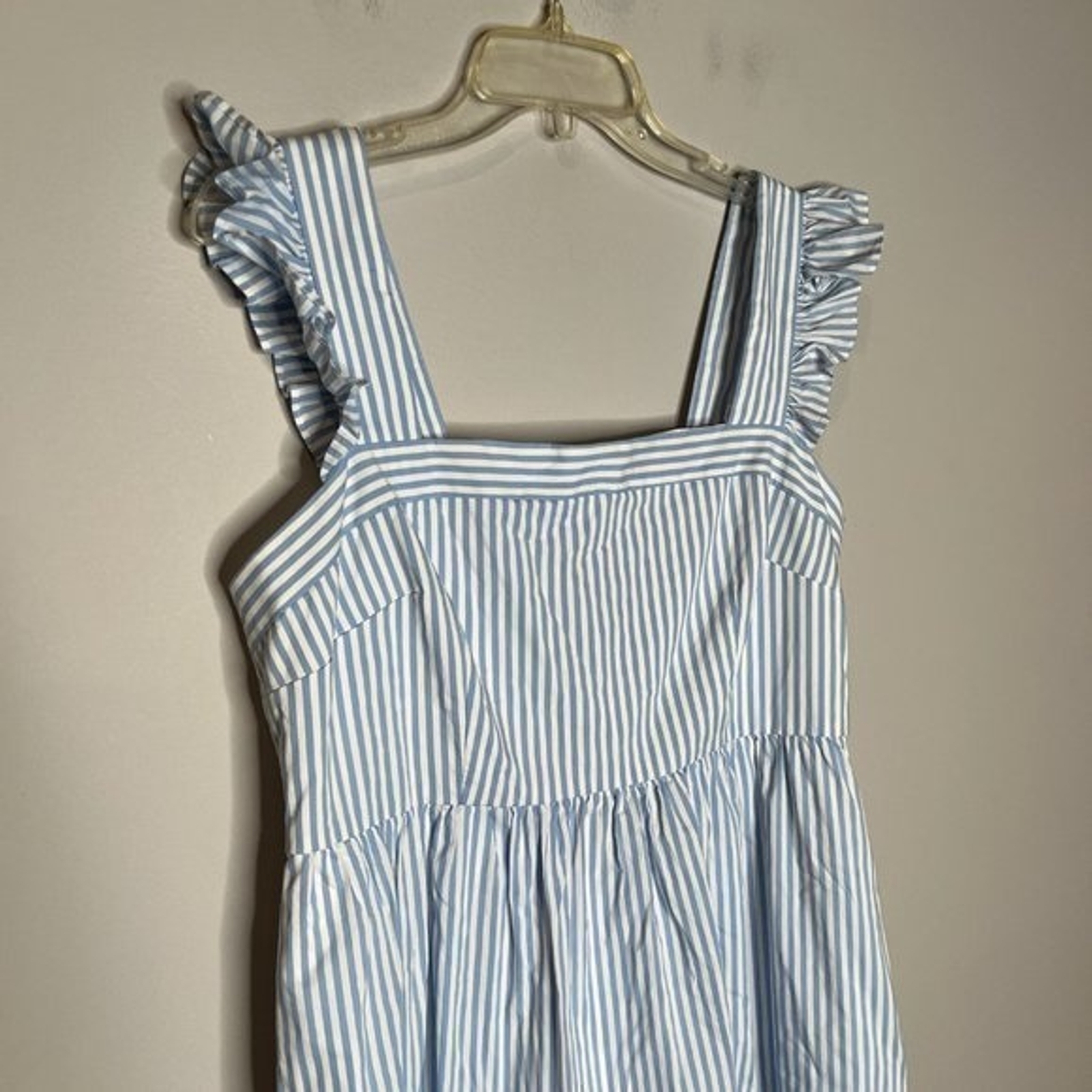 NWT Gal Meets Glam Jasmine Blue Striped Ruffle Tiered Maxi Dress