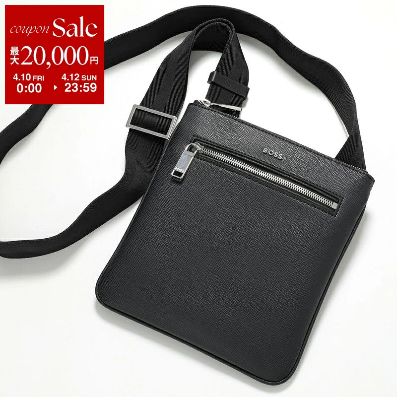 HUGO BOSS Daxter Envelope Shoulder Bag Men’s Eco-Leather Metal Logo Bag 001