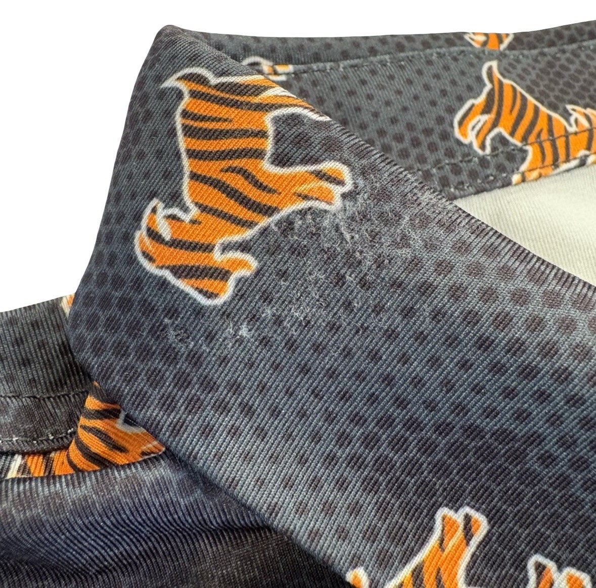 Waggle Golf “The GOAT” AOP Tiger Print Black Performance Polo – Men’s XL *READ*
