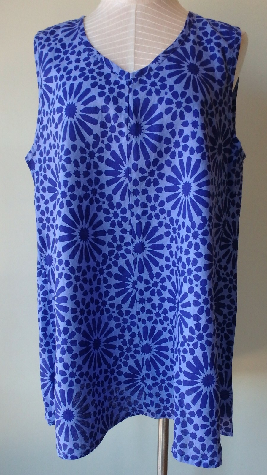 FLAX Designs Linen Flourish Tank 1G NWT PURPLE PRINT