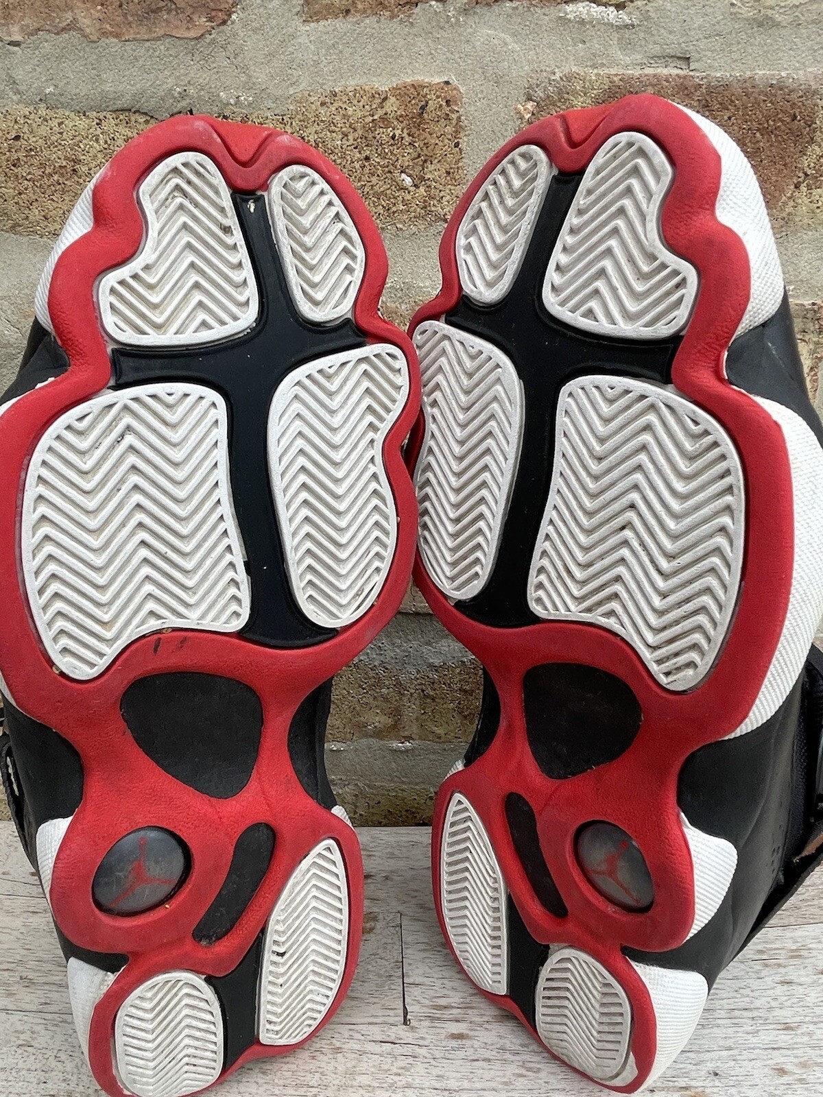 🔥 Nike Air Jordan 6 Rings • 322992-063 Black & Red Basketball Shoes Men Sz 8.5