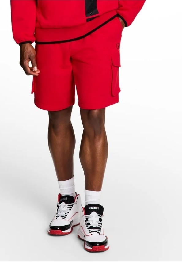 AND1 Ultimate Cargo Short Basketball 10″ Inseam Riot Red Size S,M,XXL