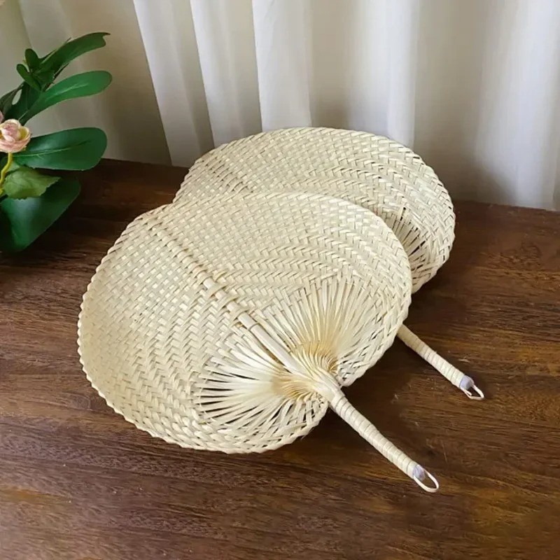 Natural Woven Hand Fan for Summer