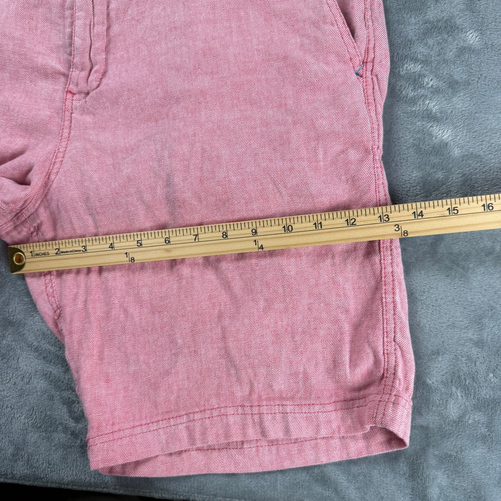 Tommy Bahama Mens 36 Linen Blend Flat Front Shorts Chino pink Summer Resortwear