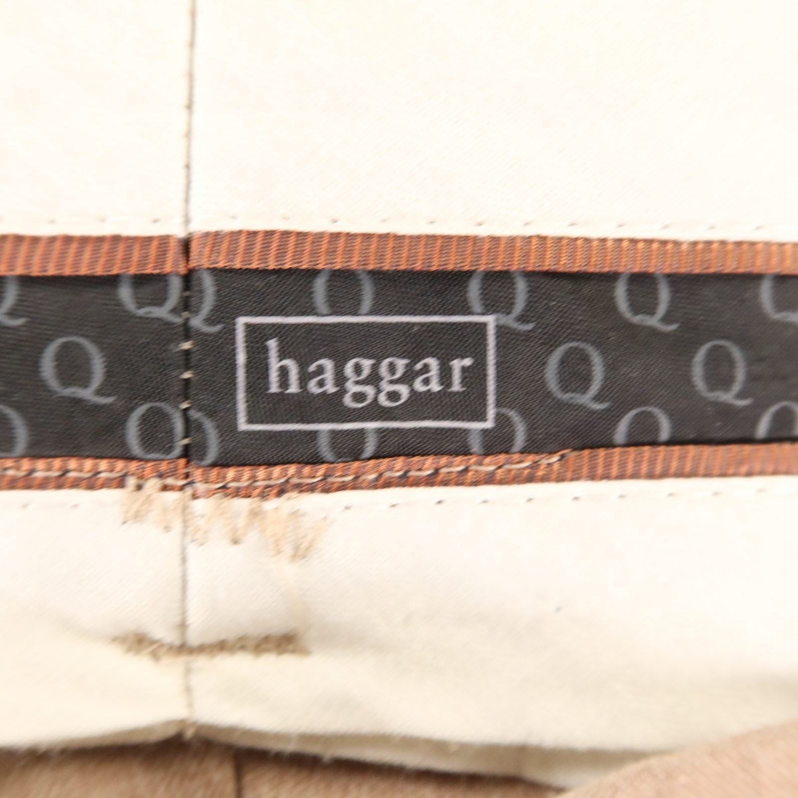 Haggar Pants Mens 52×30 Beige Polyester Haggar Big & Tall Size 52 Slacks Pleated