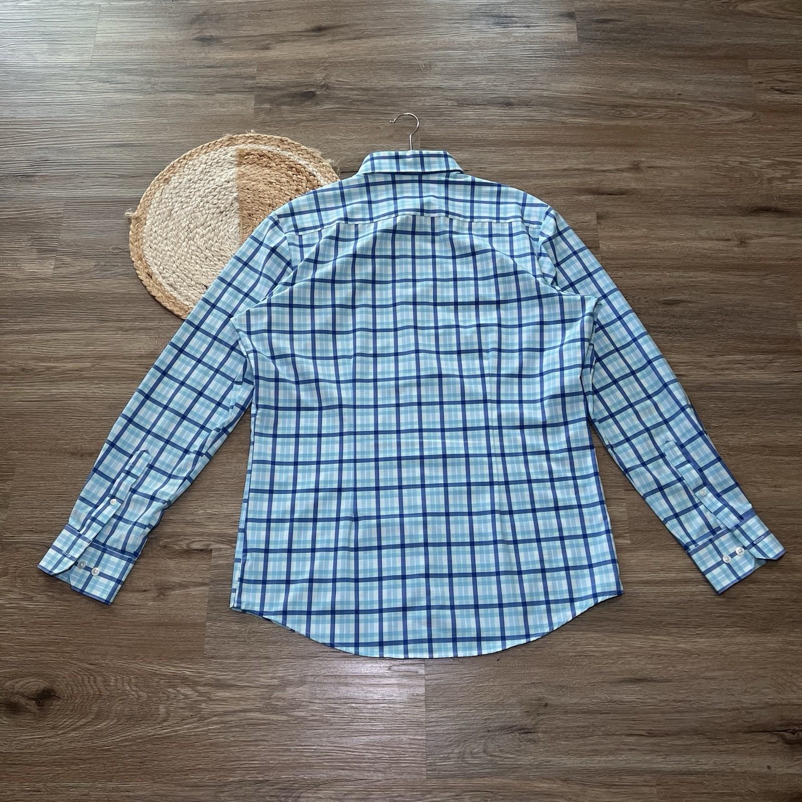 MIZZEN + MAIN Performance Menswear Plaid Button Down Shirt READ DESC