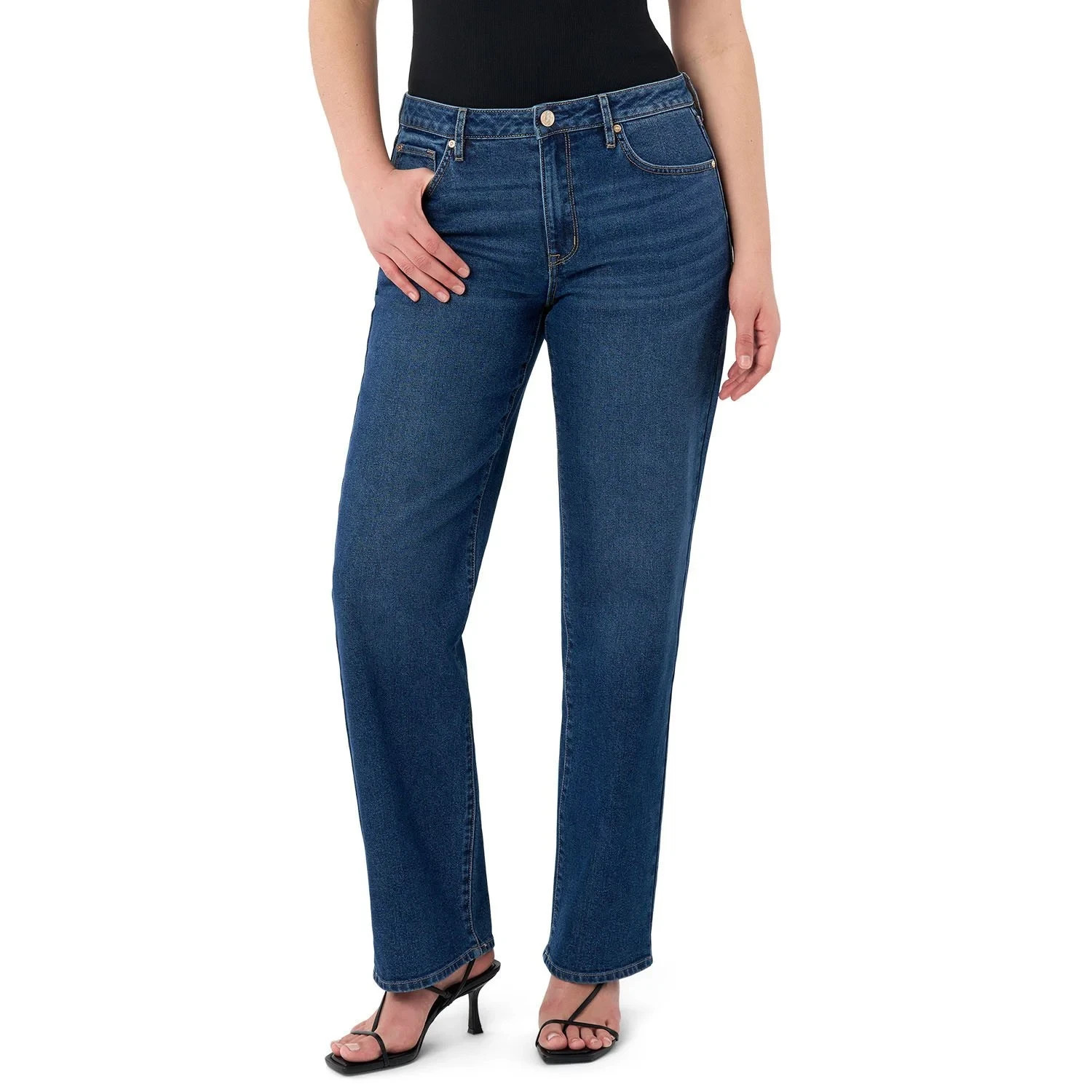 Seven7 Women’s Loose Straight Jean Size 24W Dark Wash