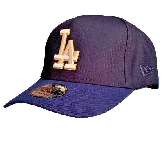 LA Dodgers Black + Navy + Gold Baseball Cap w/Shohei Ohtani caricature