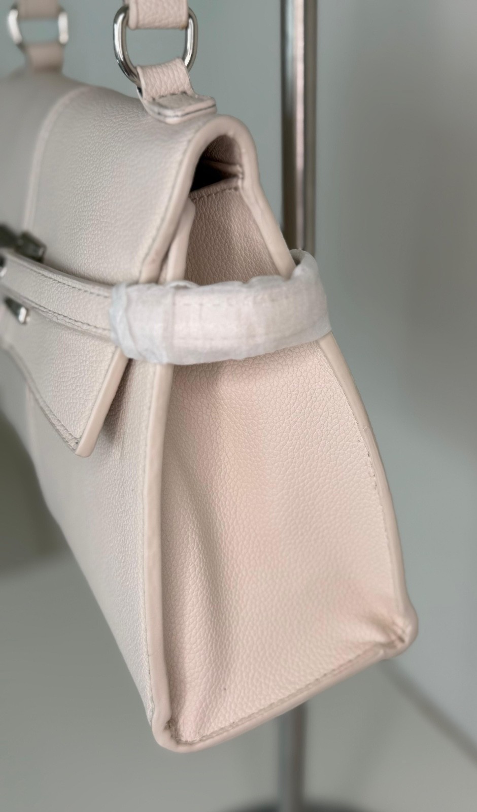 Structured Top Handle Bag, Women Elegant Satchel Purse, Mini Handbag with Strap