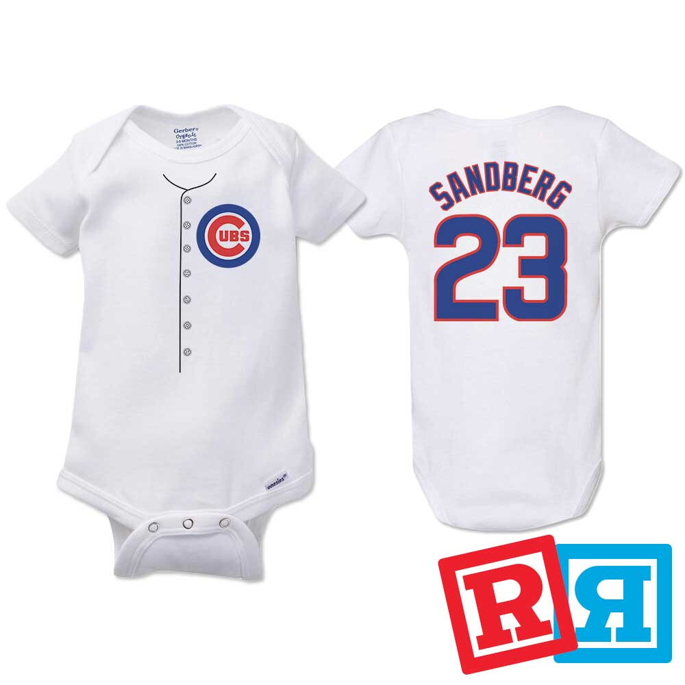 Ryne Sandberg Chicago Cubs Baseball Gerber Baby Onesie® Cotton Bodysuit