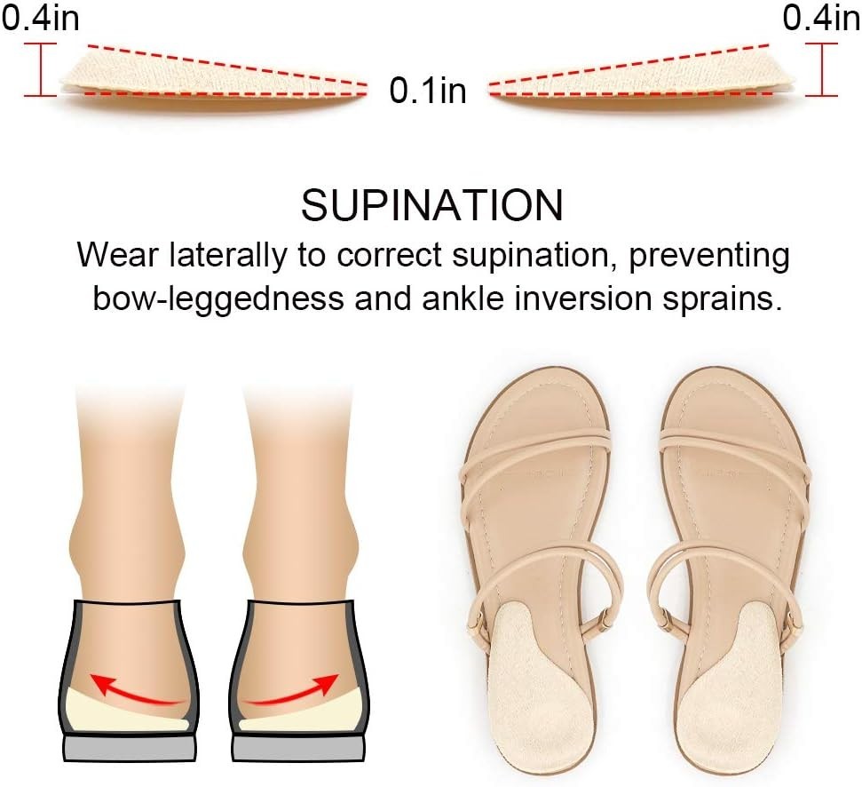 Dr. Foot’s Supination & Overpronation Insoles for Foot Alignment – Medium Size