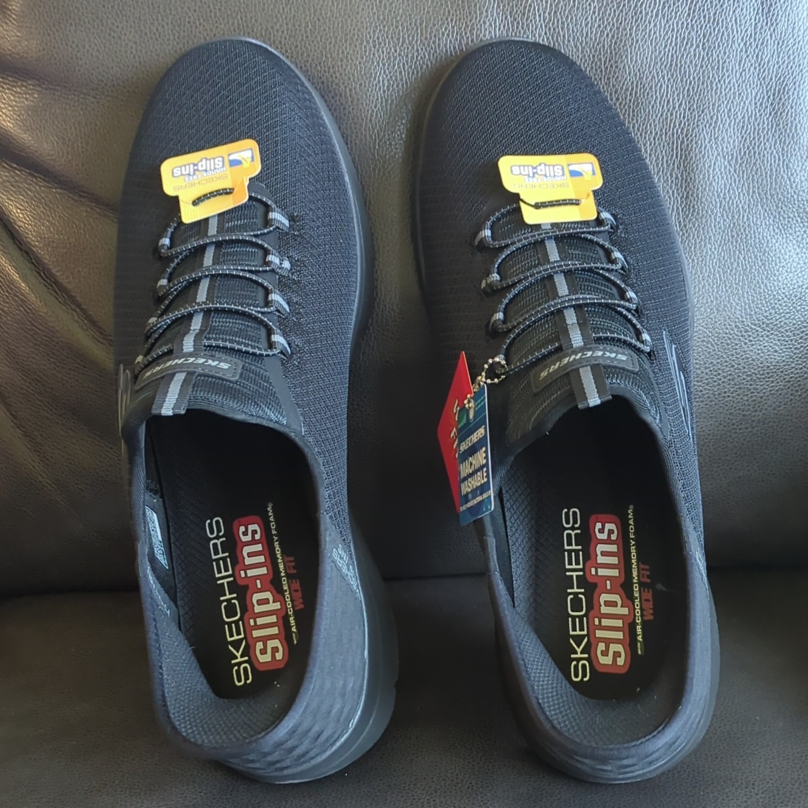 SKECHERS Hands Free Slip-ins Men’s Black Slip-On Athletic Sneakers Memory Foam
