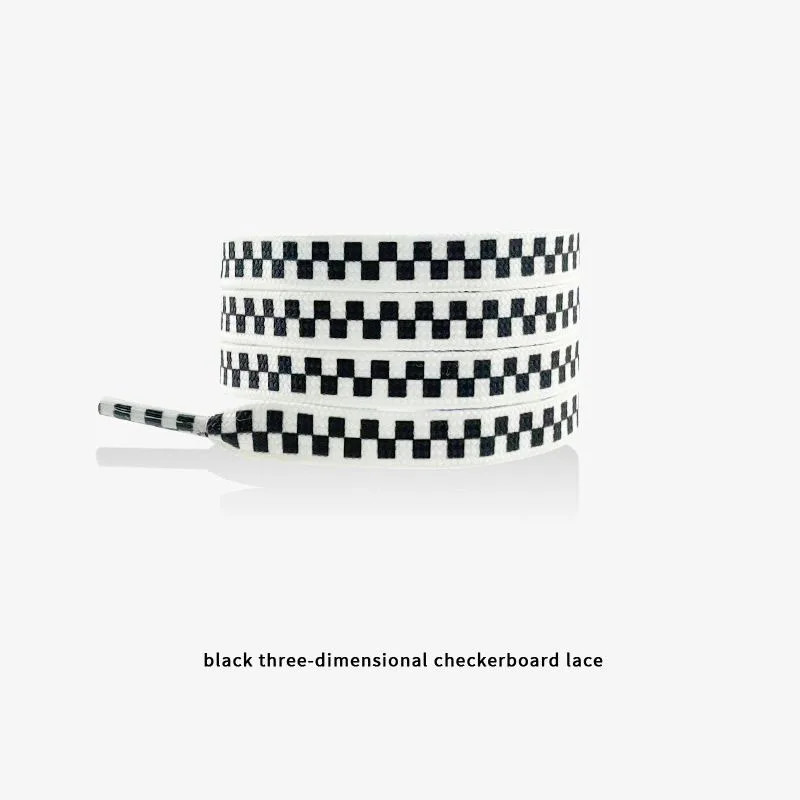 Classic Flat Checkerboard Shoelaces for Sneakers AF1 Wave Shoelace Sports Casual